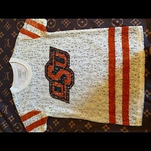 Oklahoma State University women’s lace tshirt